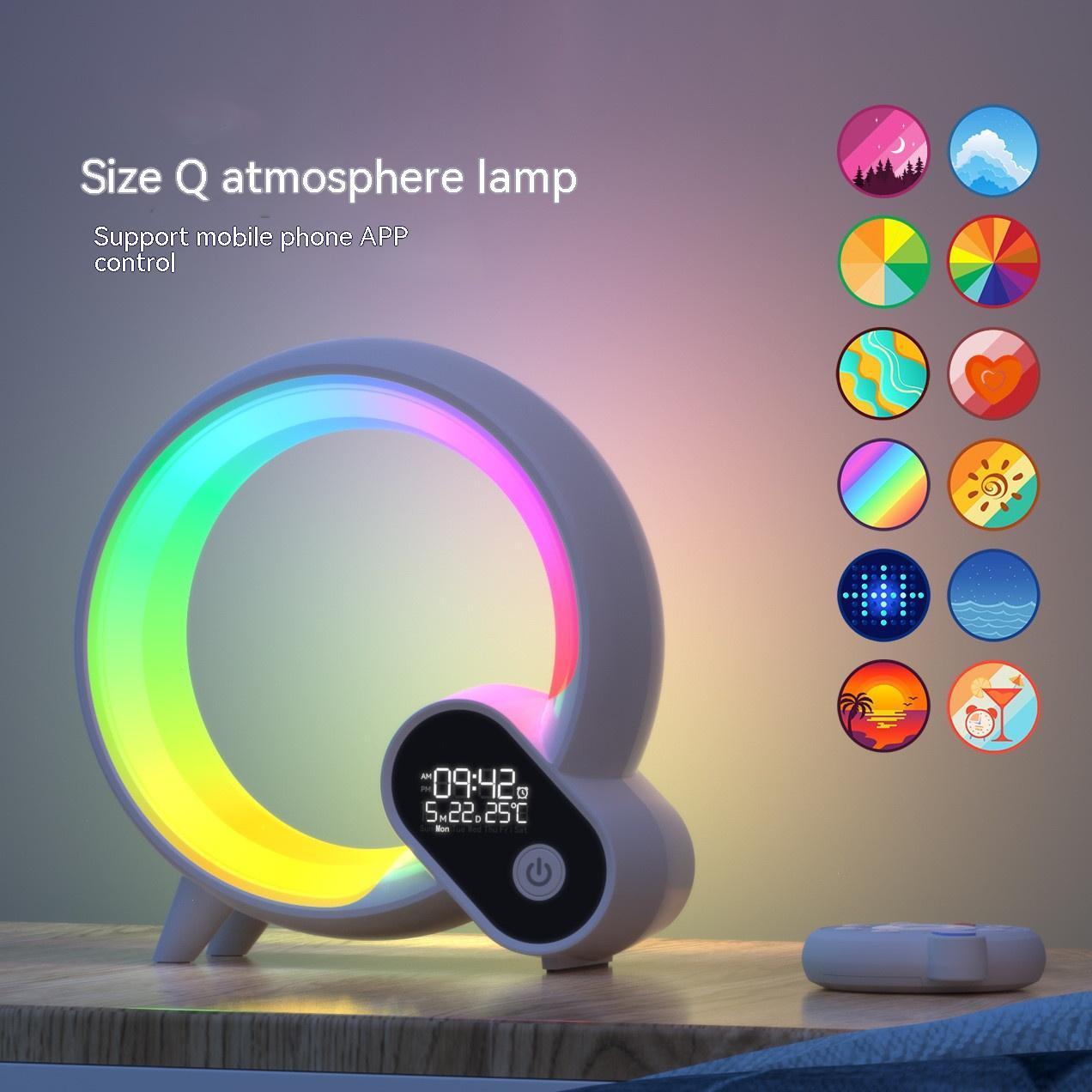 Colorful Atmosphere Light Alarm Clock Bluetooth Audio